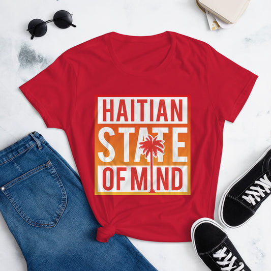 Red Haitian State of Mind Tee