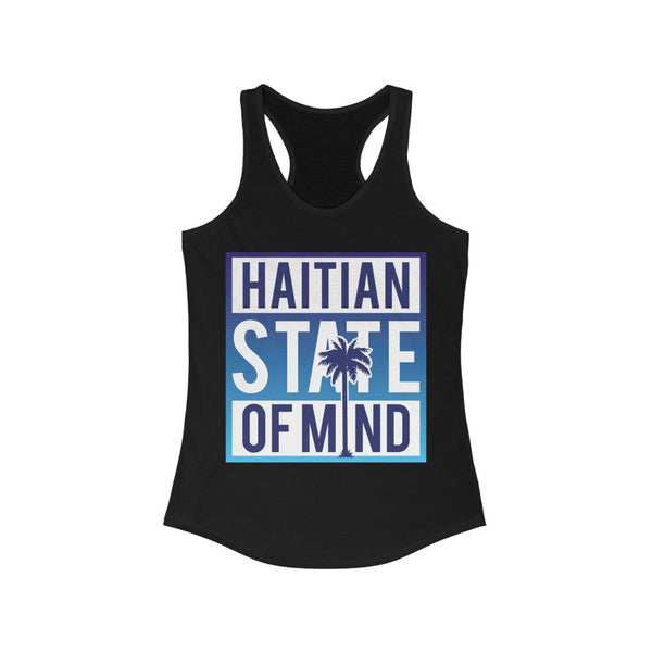Blue Haitian state of mind Racerback Tank