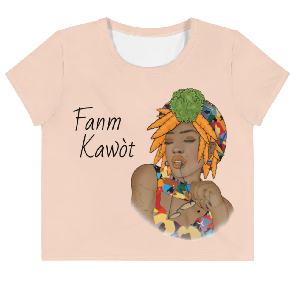 Fanm Kawòt Cinderella Crop Tee